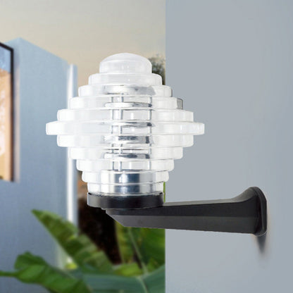 Modern Simplicity Waterproof Pyramid Shape Polystyrene UV PC 1 - Light Wall Sconce Lamp For Outdoor Patios