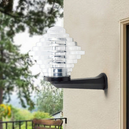 Modern Simplicity Waterproof Pyramid Shape Polystyrene UV PC 1 - Light Wall Sconce Lamp For Outdoor Patios