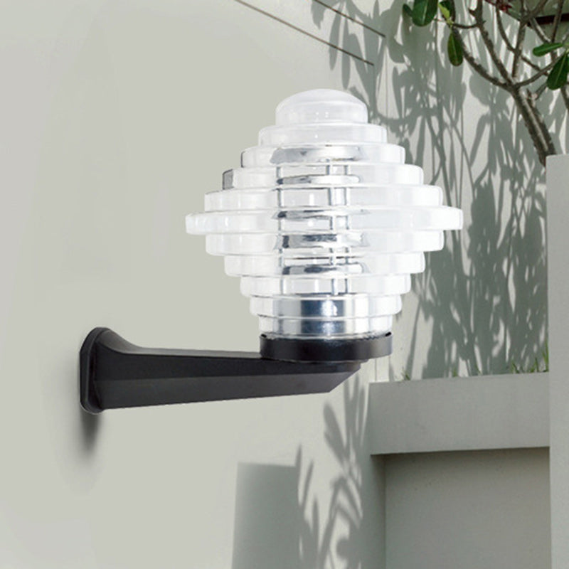 Modern Simplicity Waterproof Pyramid Shape Polystyrene UV PC 1 - Light Wall Sconce Lamp For Outdoor Patios