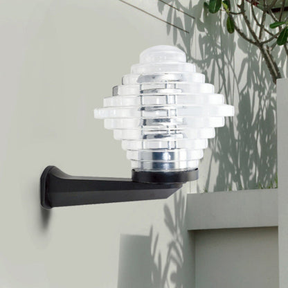 Modern Simplicity Waterproof Pyramid Shape Polystyrene UV PC 1 - Light Wall Sconce Lamp For Outdoor Patios