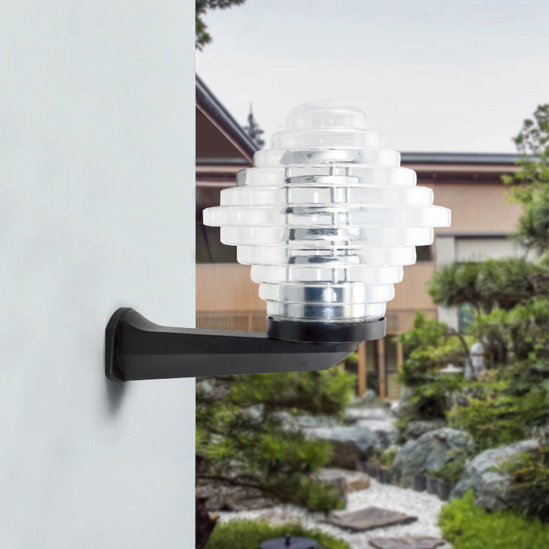 Modern Simplicity Waterproof Pyramid Shape Polystyrene UV PC 1 - Light Wall Sconce Lamp For Outdoor Patios