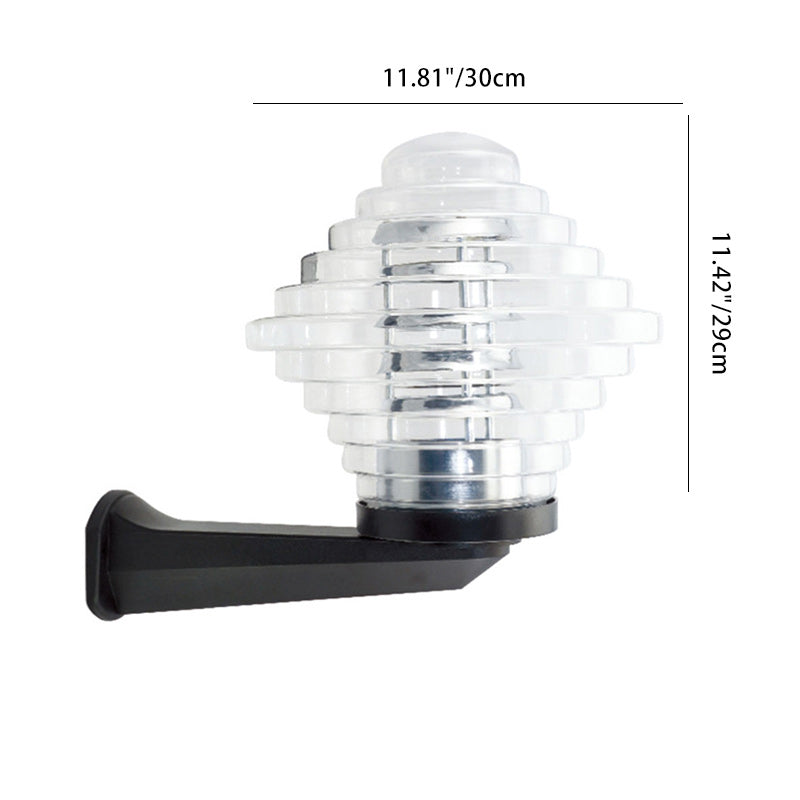 Modern Simplicity Waterproof Pyramid Shape Polystyrene UV PC 1 - Light Wall Sconce Lamp For Outdoor Patios