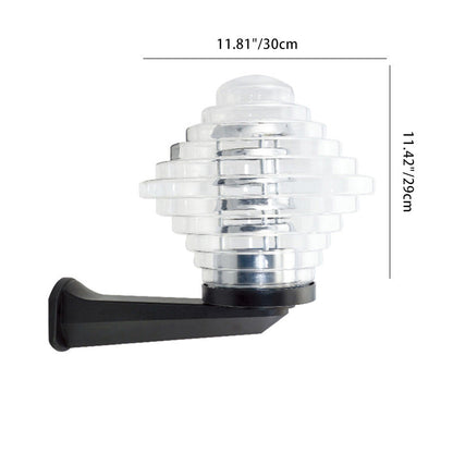 Modern Simplicity Waterproof Pyramid Shape Polystyrene UV PC 1 - Light Wall Sconce Lamp For Outdoor Patios
