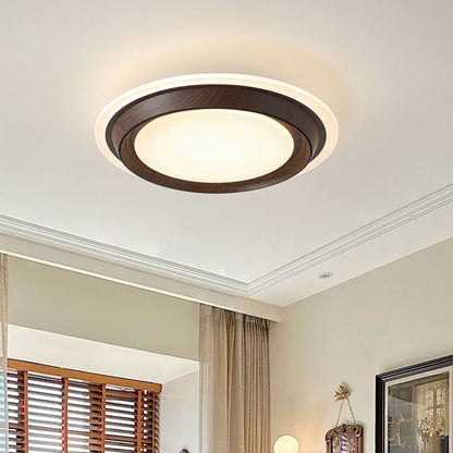 Modern Art Deco Round PC ABS Acrylic LED Semi-Flush Mount Ceiling Fan Light For Bedroom