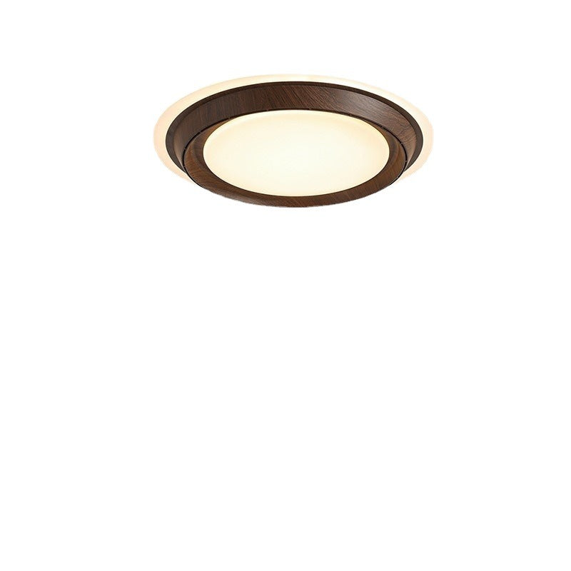 Modern Art Deco Round PC ABS Acrylic LED Semi-Flush Mount Ceiling Fan Light For Bedroom
