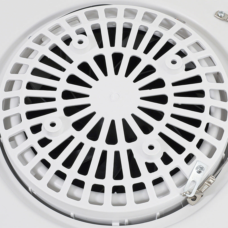 Modern Art Deco Round PC ABS Acrylic LED Semi-Flush Mount Ceiling Fan Light For Bedroom