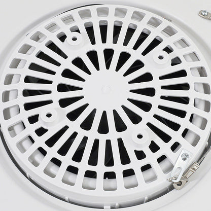 Modern Art Deco Round PC ABS Acrylic LED Semi-Flush Mount Ceiling Fan Light For Bedroom