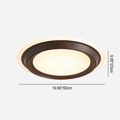 Modern Art Deco Round PC ABS Acrylic LED Semi-Flush Mount Ceiling Fan Light For Bedroom