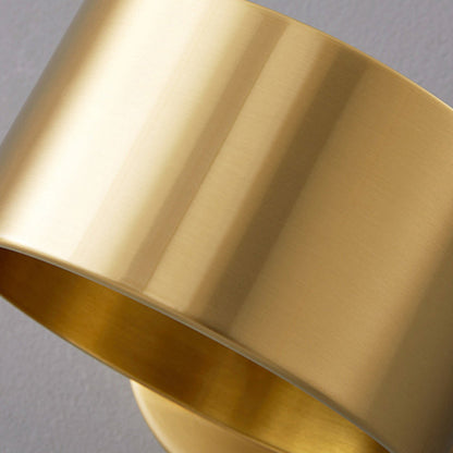 Modern Minimalist Round Rotatable Full Copper Hardware 1 - Light Wall Sconce Lamp For Bedroom