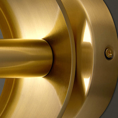 Modern Minimalist Round Rotatable Full Copper Hardware 1 - Light Wall Sconce Lamp For Bedroom