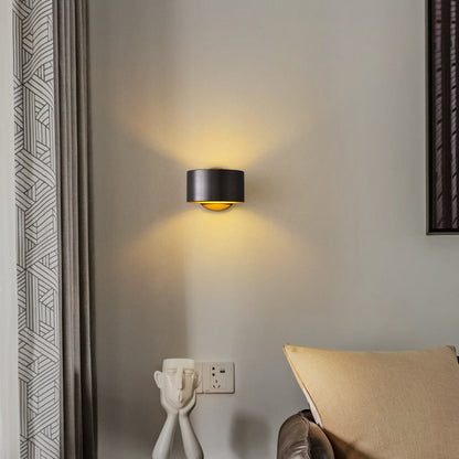 Modern Minimalist Round Rotatable Full Copper Hardware 1 - Light Wall Sconce Lamp For Bedroom