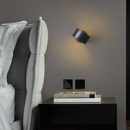 Modern Minimalist Round Rotatable Full Copper Hardware 1 - Light Wall Sconce Lamp For Bedroom