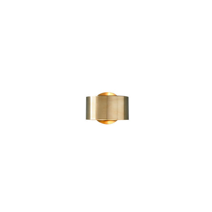 Modern Minimalist Round Rotatable Full Copper Hardware 1 - Light Wall Sconce Lamp For Bedroom