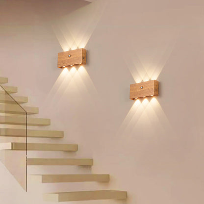 مصباح حائط LED مستطيل الشكل مصنوع من الألومنيوم بالكامل بتصميم عصري بسيط لغرفة المعيشة 