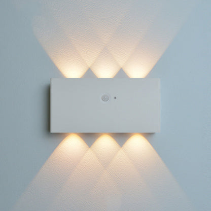 مصباح حائط LED مستطيل الشكل مصنوع من الألومنيوم بالكامل بتصميم عصري بسيط لغرفة المعيشة 