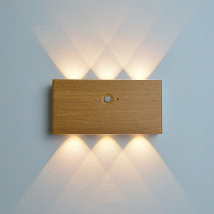 مصباح حائط LED مستطيل الشكل مصنوع من الألومنيوم بالكامل بتصميم عصري بسيط لغرفة المعيشة 