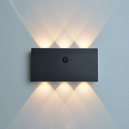 مصباح حائط LED مستطيل الشكل مصنوع من الألومنيوم بالكامل بتصميم عصري بسيط لغرفة المعيشة 