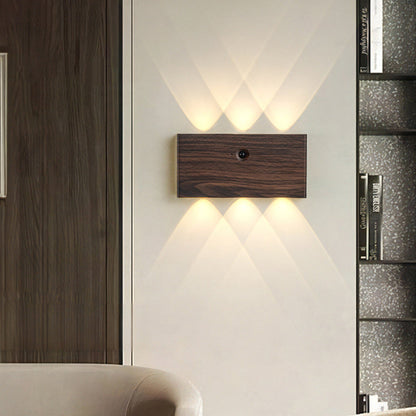 مصباح حائط LED مستطيل الشكل مصنوع من الألومنيوم بالكامل بتصميم عصري بسيط لغرفة المعيشة 