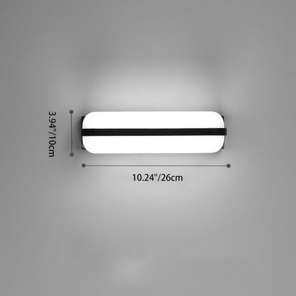 モダンアールデコ防水シリンダーアルミPC LED壁取り付け用燭台ランプ屋外パティオ用