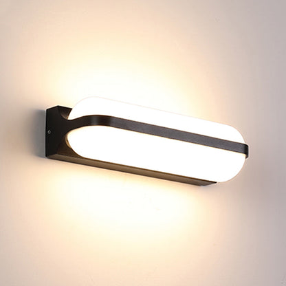 モダンアールデコ防水シリンダーアルミPC LED壁取り付け用燭台ランプ屋外パティオ用