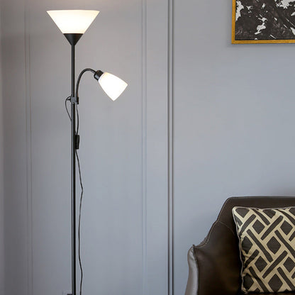 Contemporary Nordic Iron Acrylic Lampshade 1/2 - Light Standing Floor Lamp For Living Room