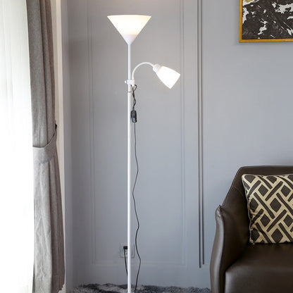 Contemporary Nordic Iron Acrylic Lampshade 1/2 - Light Standing Floor Lamp For Living Room