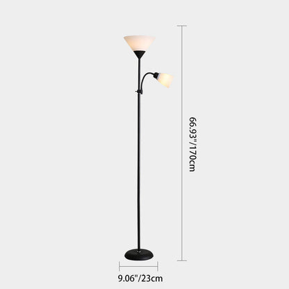 Contemporary Nordic Iron Acrylic Lampshade 1/2 - Light Standing Floor Lamp For Living Room