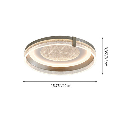 Contemporary Luxury Round Acrylic Iron Aluminum LED Flush Mount Ceiling Light For Bedroom