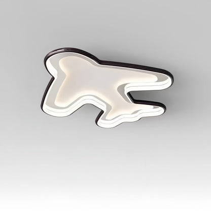 Contemporary Creative PC Aluminum Hardware Airplane LED Flush Mount Ceiling Light For Bedroom