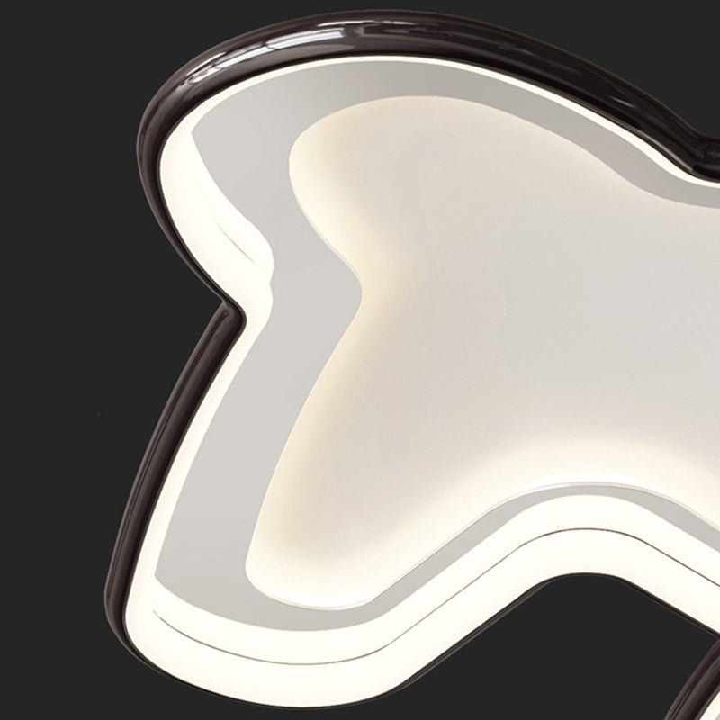 Contemporary Creative PC Aluminum Hardware Airplane LED Flush Mount Ceiling Light For Bedroom
