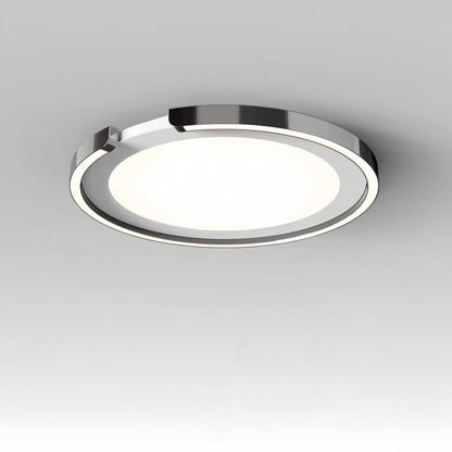 Modern Minimalist Round Aluminum Silicone Iron LED Flush Mount Ceiling Light For Bedroom