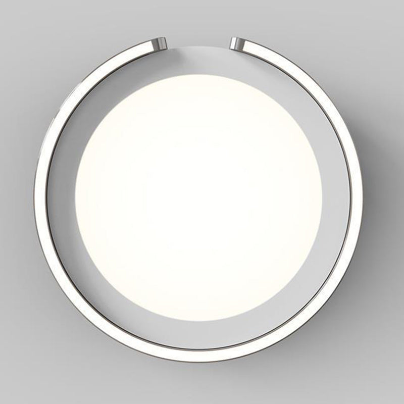 Modern Minimalist Round Aluminum Silicone Iron LED Flush Mount Ceiling Light For Bedroom