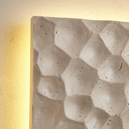 مصباح حائط LED مقاوم للماء بتصميم مربع من الترافرتين الأصفر الحديث للممرات 