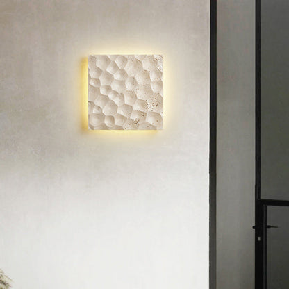 مصباح حائط LED مقاوم للماء بتصميم مربع من الترافرتين الأصفر الحديث للممرات 