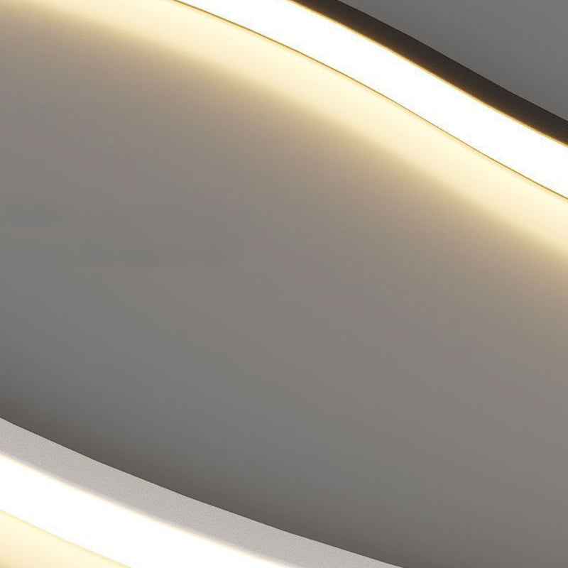 مصباح حائط LED من الأكريليك المصنوع من الحديد المنحني الطويل بتصميم عصري بسيط لغرفة المعيشة 
