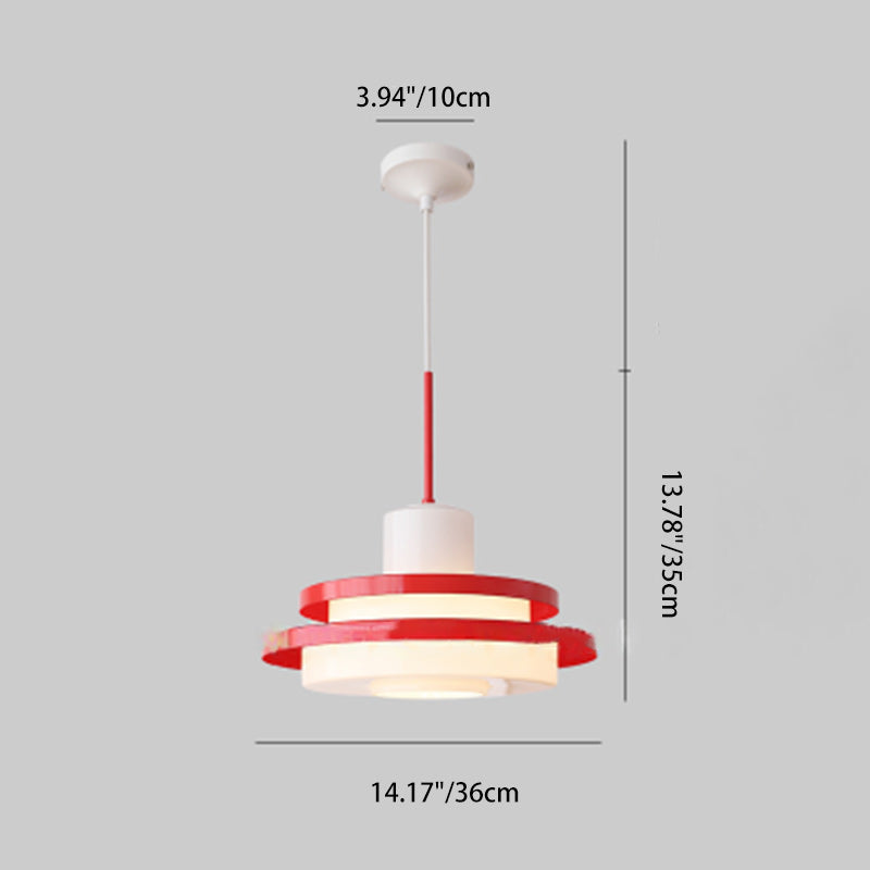 Contemporary Scandinavian Dome Round Iron Glass Lampshade 1 - Light Pendant Light For Living Room