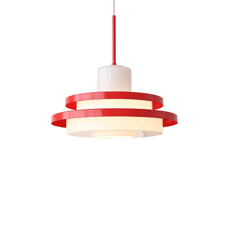 Contemporary Scandinavian Dome Round Iron Glass Lampshade 1 - Light Pendant Light For Living Room