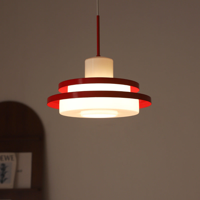 Contemporary Scandinavian Dome Round Iron Glass Lampshade 1 - Light Pendant Light For Living Room