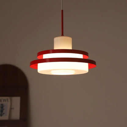 Contemporary Scandinavian Dome Round Iron Glass Lampshade 1 - Light Pendant Light For Living Room