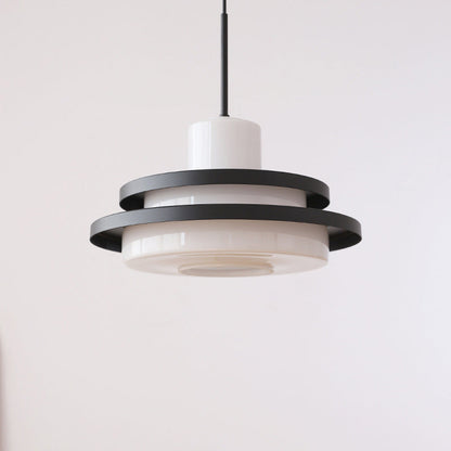 Contemporary Scandinavian Dome Round Iron Glass Lampshade 1 - Light Pendant Light For Living Room
