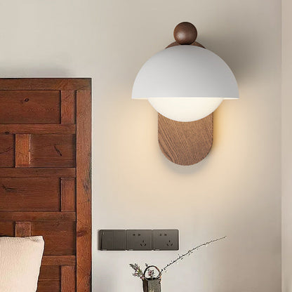 Contemporary Nordic Round Acrylic Lampshade Iron 1 - Light Wall Sconce Lamp For Living Room