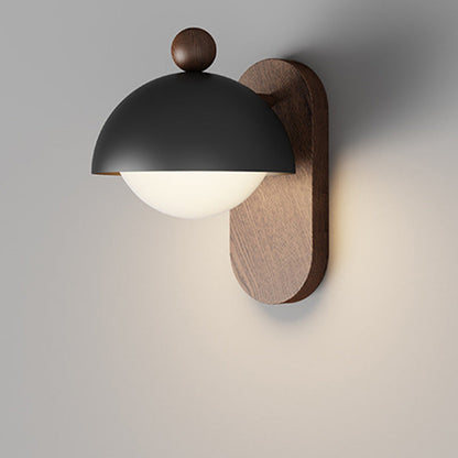 Contemporary Nordic Round Acrylic Lampshade Iron 1 - Light Wall Sconce Lamp For Living Room