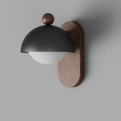 Contemporary Nordic Round Acrylic Lampshade Iron 1 - Light Wall Sconce Lamp For Living Room