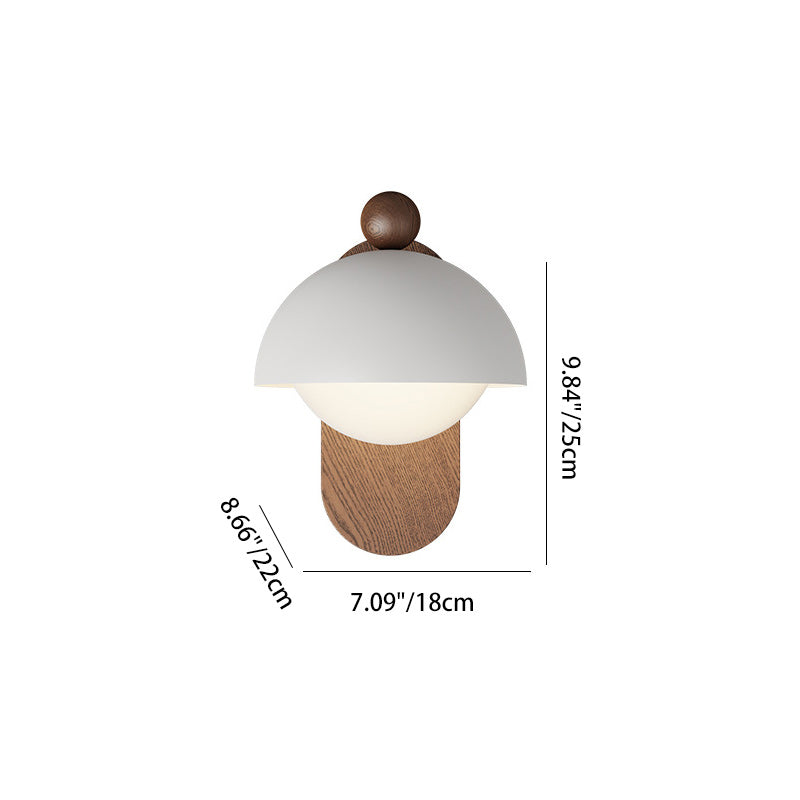 Contemporary Nordic Round Acrylic Lampshade Iron 1 - Light Wall Sconce Lamp For Living Room