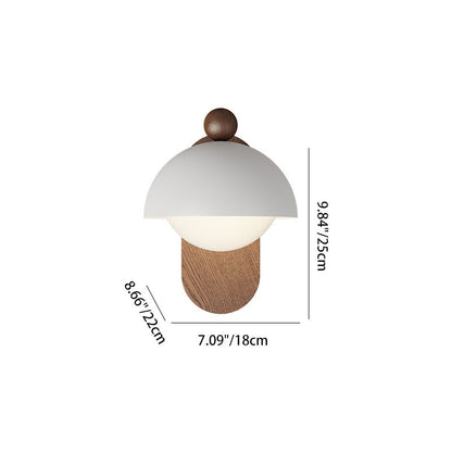 Contemporary Nordic Round Acrylic Lampshade Iron 1 - Light Wall Sconce Lamp For Living Room