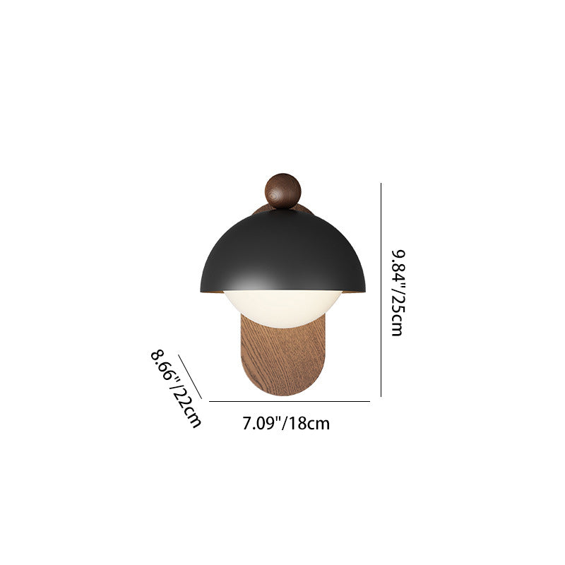 Contemporary Nordic Round Acrylic Lampshade Iron 1 - Light Wall Sconce Lamp For Living Room