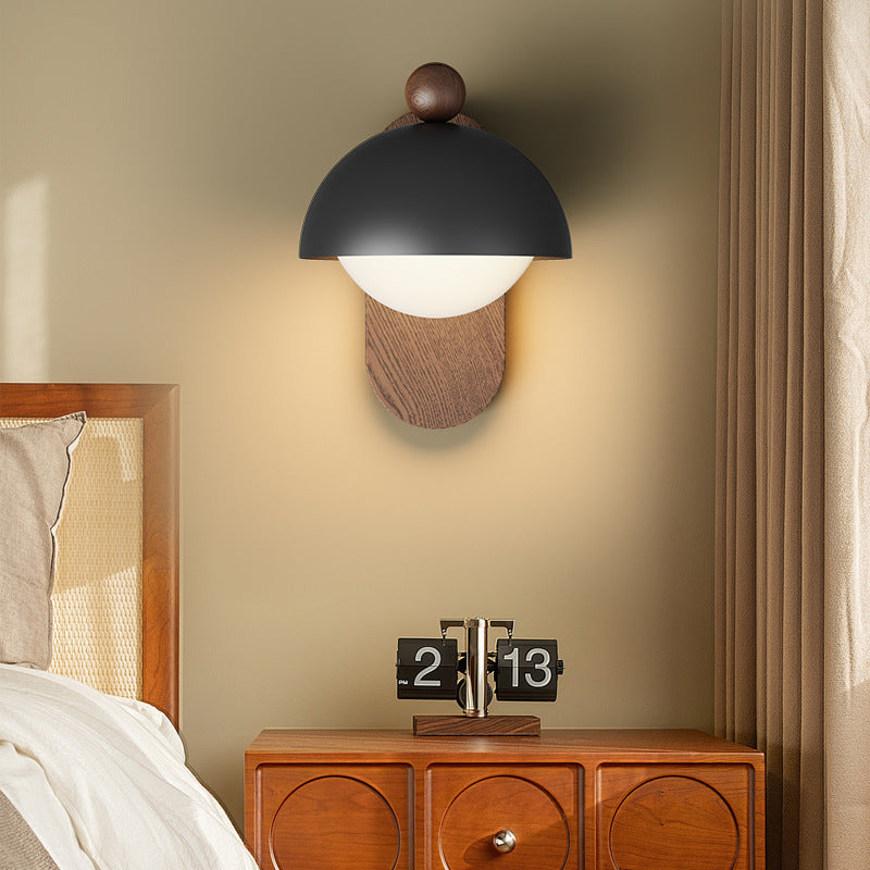Contemporary Nordic Round Acrylic Lampshade Iron 1 - Light Wall Sconce Lamp For Living Room