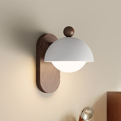 Contemporary Nordic Round Acrylic Lampshade Iron 1 - Light Wall Sconce Lamp For Living Room