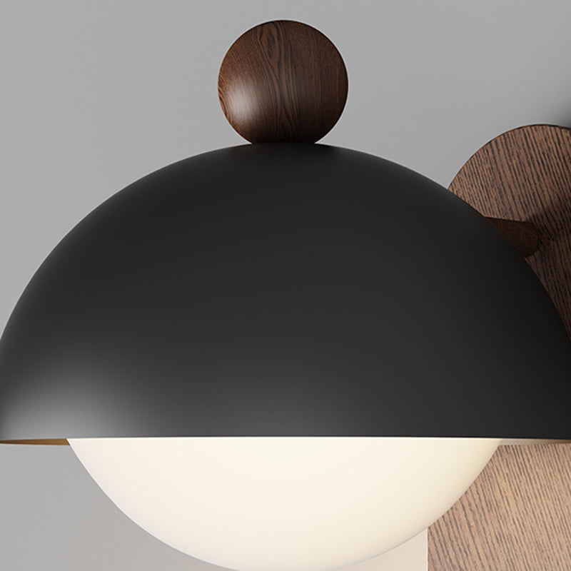 Contemporary Nordic Round Acrylic Lampshade Iron 1 - Light Wall Sconce Lamp For Living Room