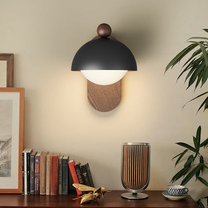 Contemporary Nordic Round Acrylic Lampshade Iron 1 - Light Wall Sconce Lamp For Living Room